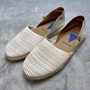 Verbenas Spain Womens Carmen Espadrilles Flats Size 39 US 8 Natural‎ Suede Boho